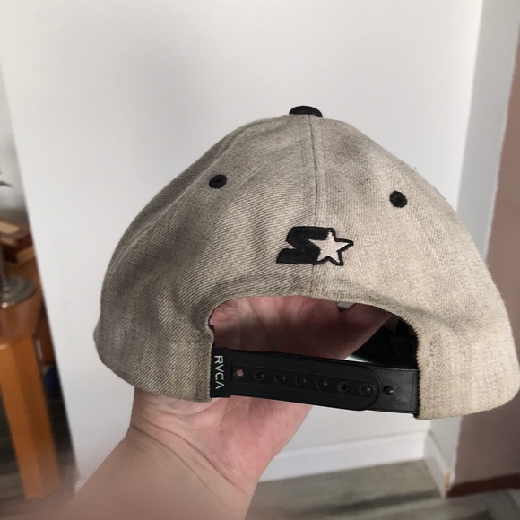 NICE RVCA HAT GREY AND BLACK BIT OF PAINT UNDER BILL OTHERWISE GREAT CONDITION - Picture 2 of 6